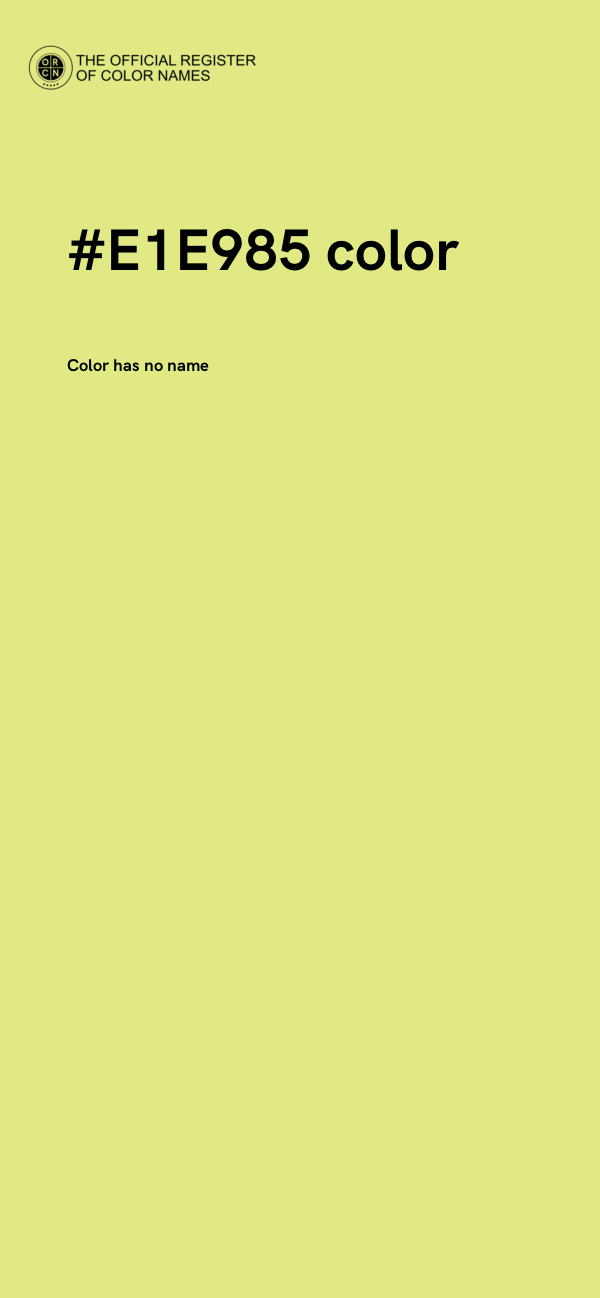 #E1E985 color image