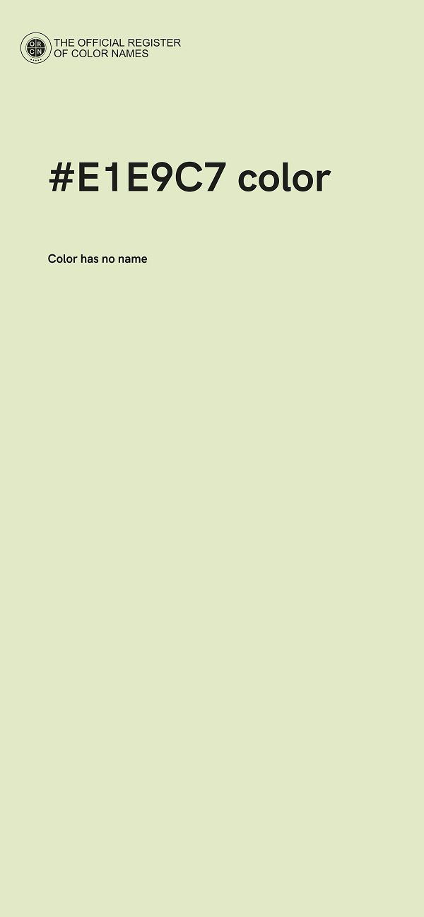 #E1E9C7 color image