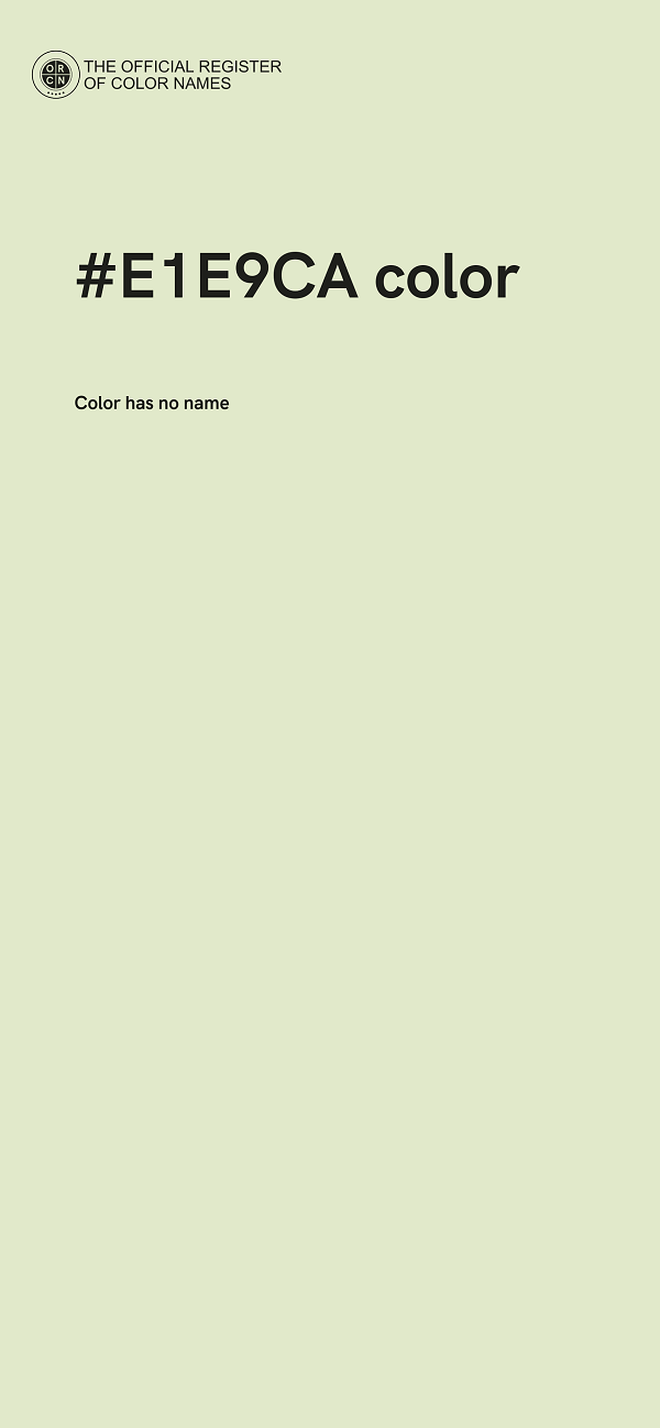 #E1E9CA color image