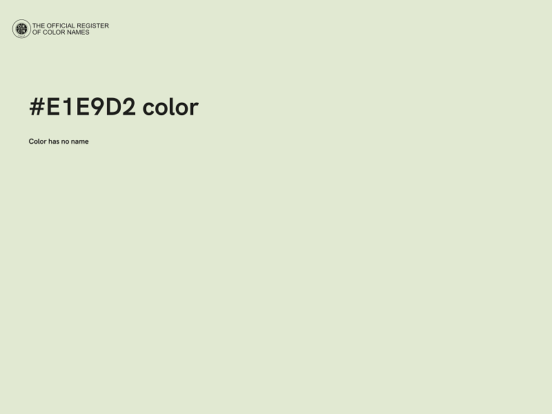 #E1E9D2 color image