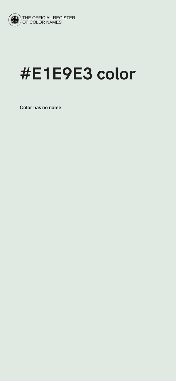 #E1E9E3 color image