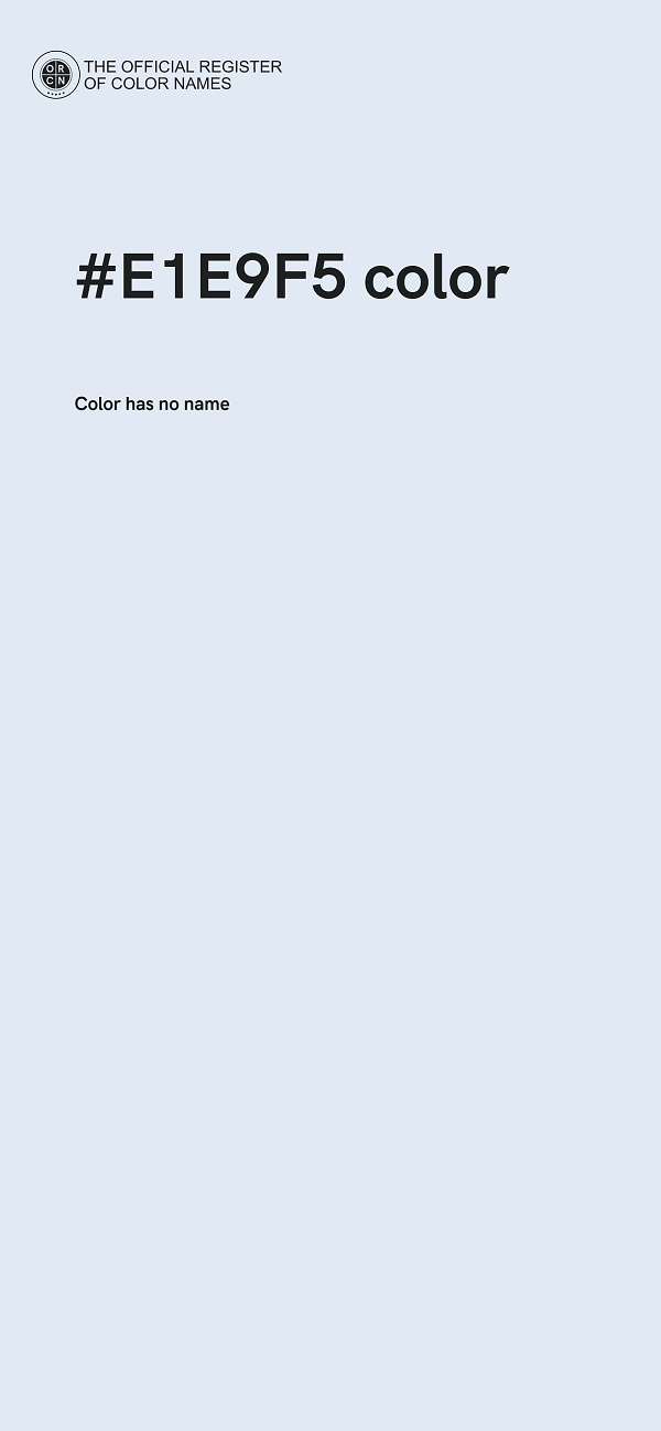 #E1E9F5 color image