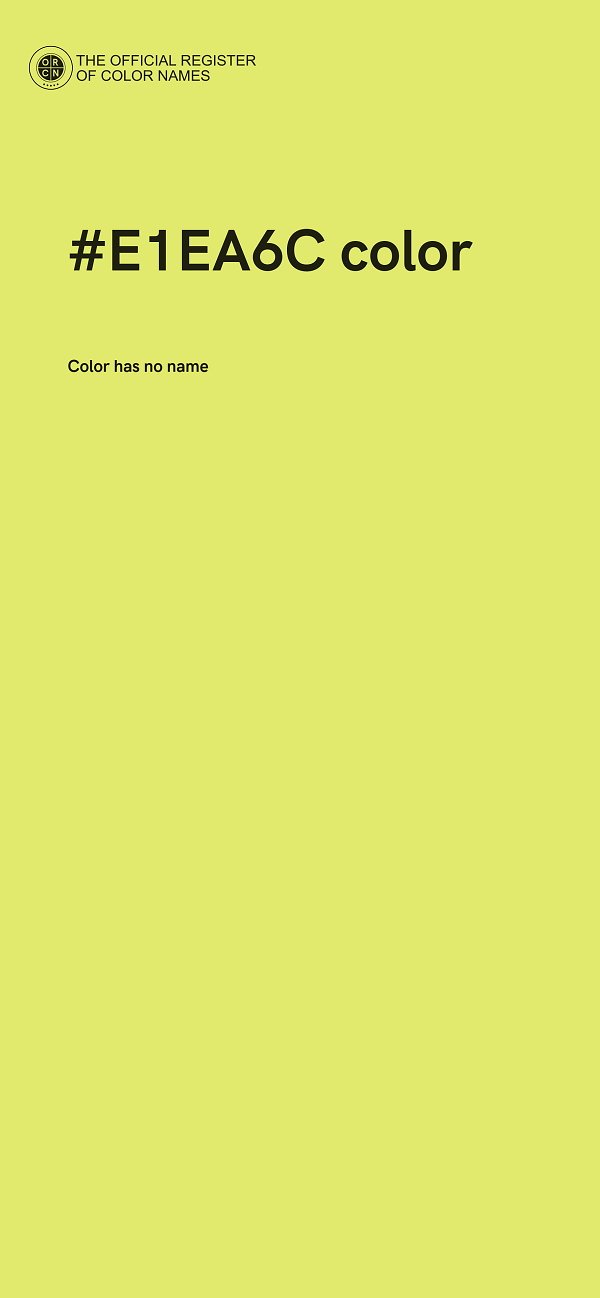 #E1EA6C color image