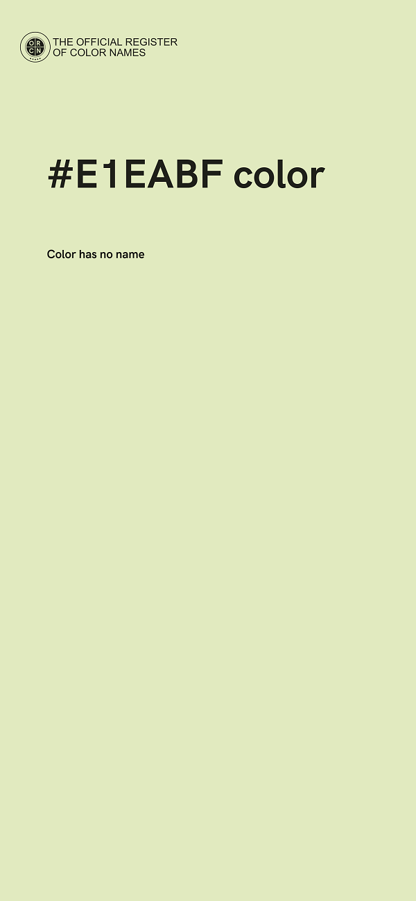 #E1EABF color image