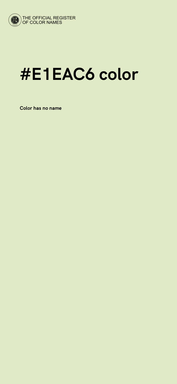 #E1EAC6 color image