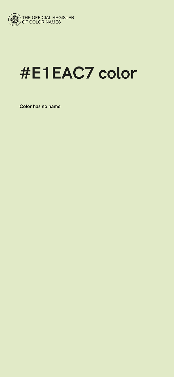 #E1EAC7 color image