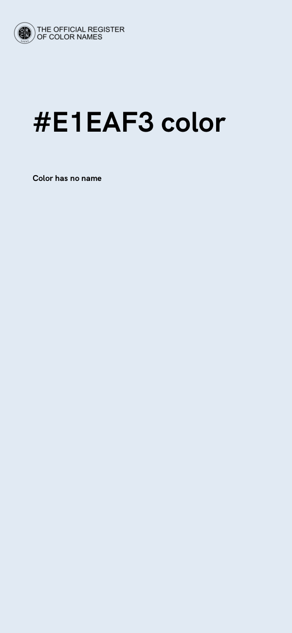 #E1EAF3 color image