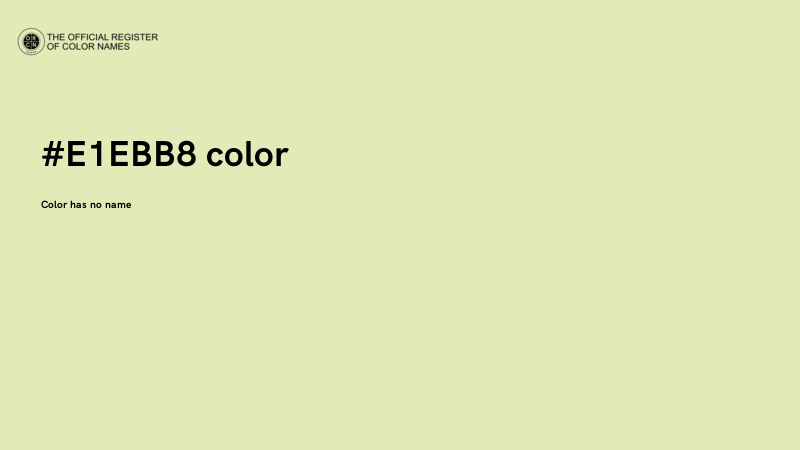 #E1EBB8 color image