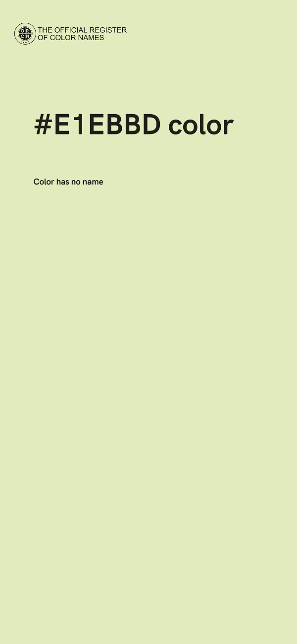 #E1EBBD color image