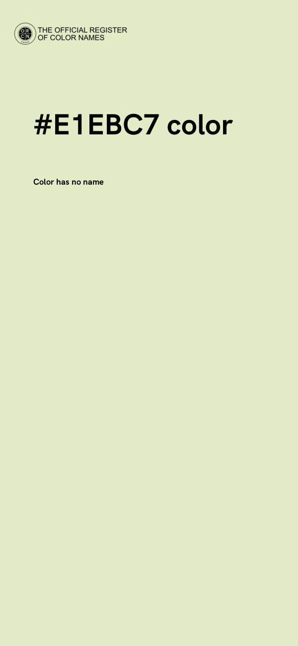 #E1EBC7 color image