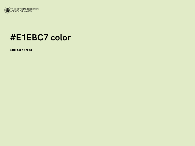 #E1EBC7 color image