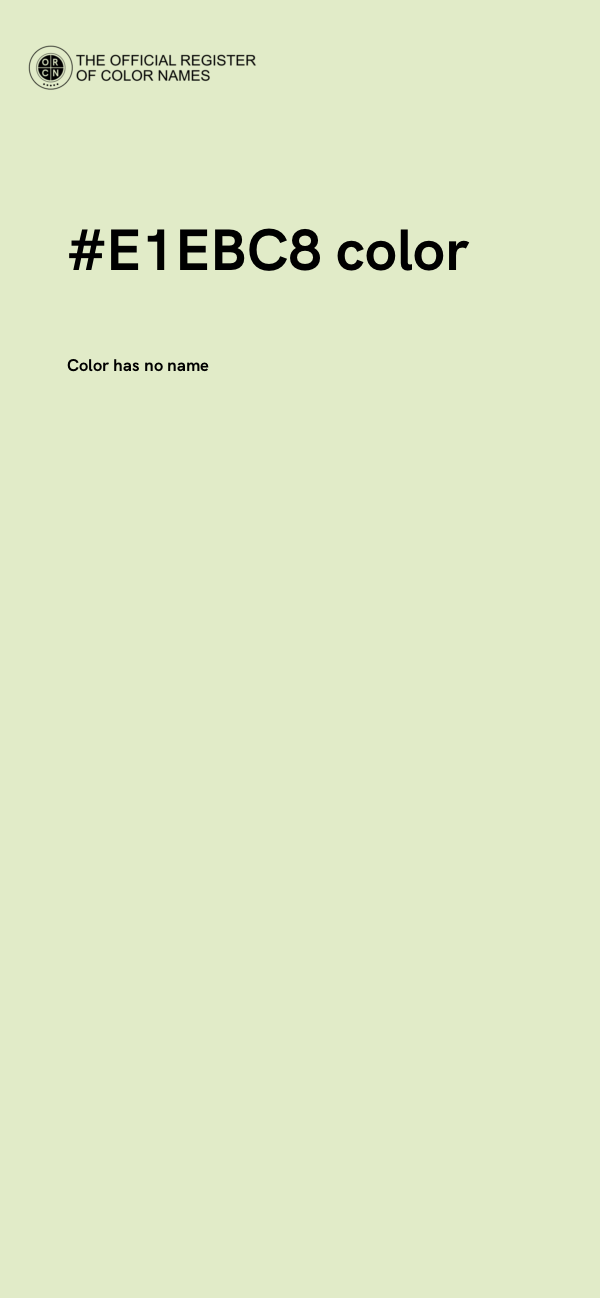 #E1EBC8 color image