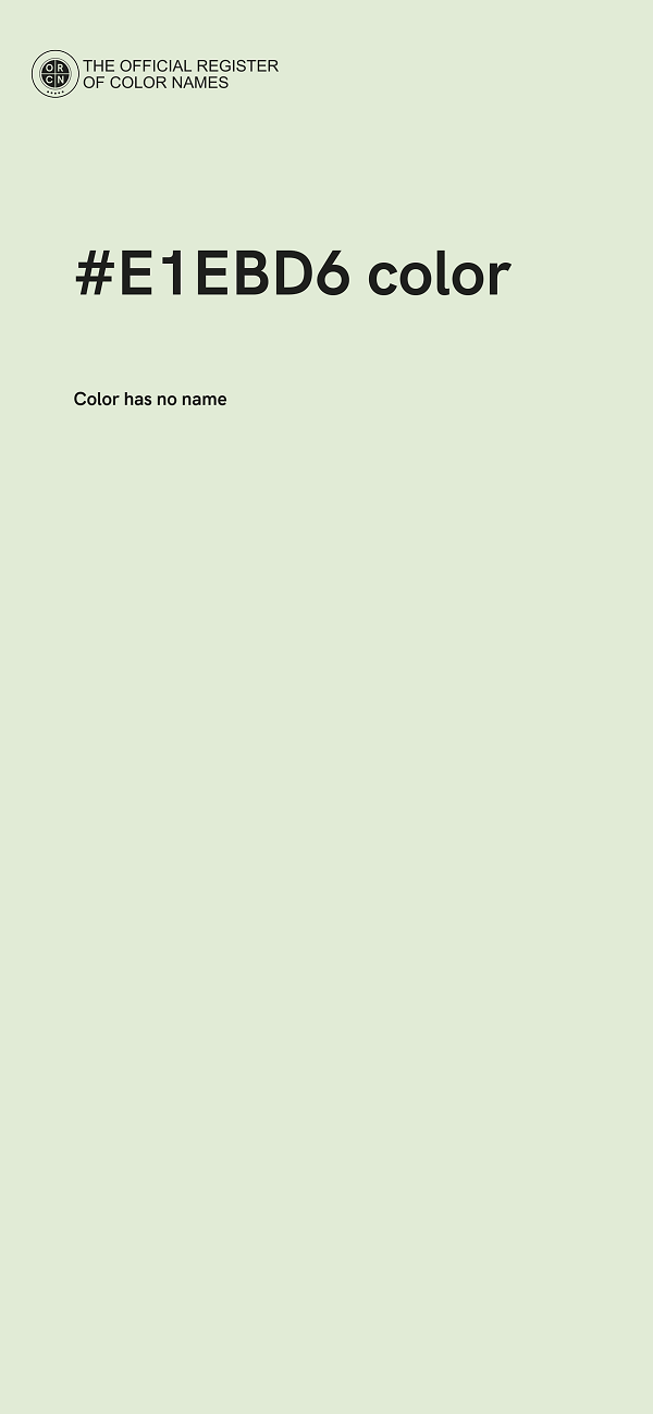 #E1EBD6 color image
