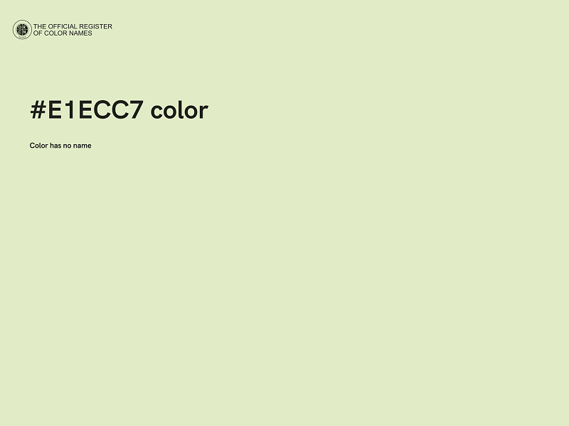 #E1ECC7 color image