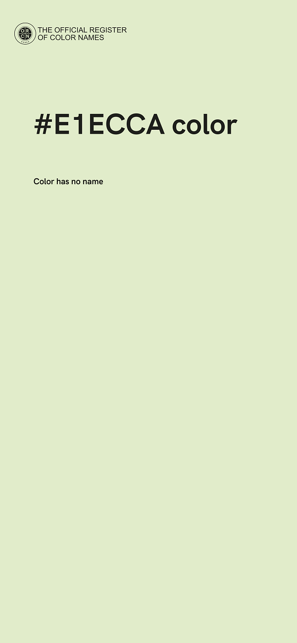 #E1ECCA color image