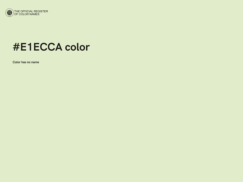 #E1ECCA color image