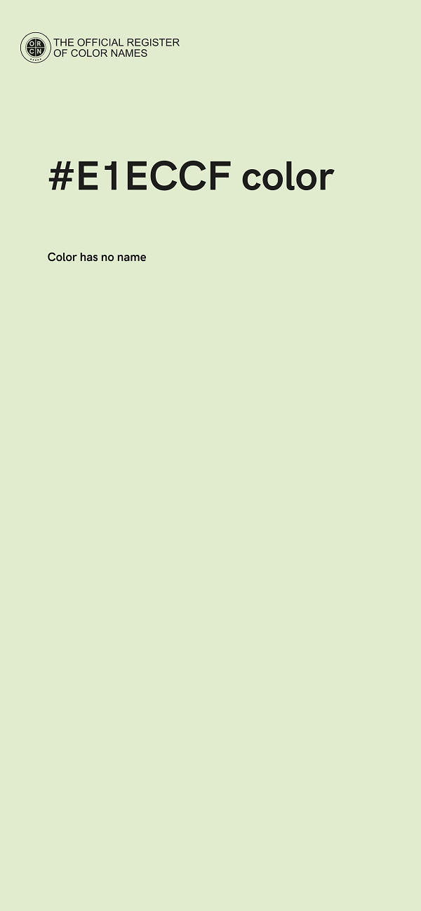 #E1ECCF color image