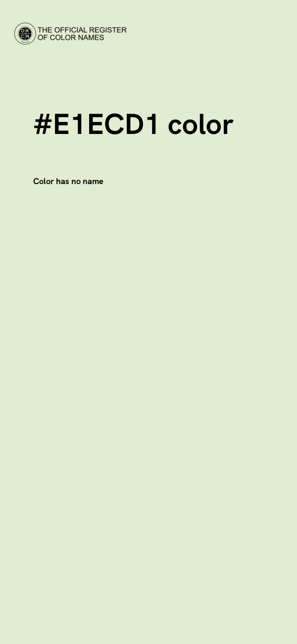#E1ECD1 color image
