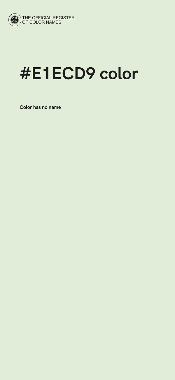 #E1ECD9 color image