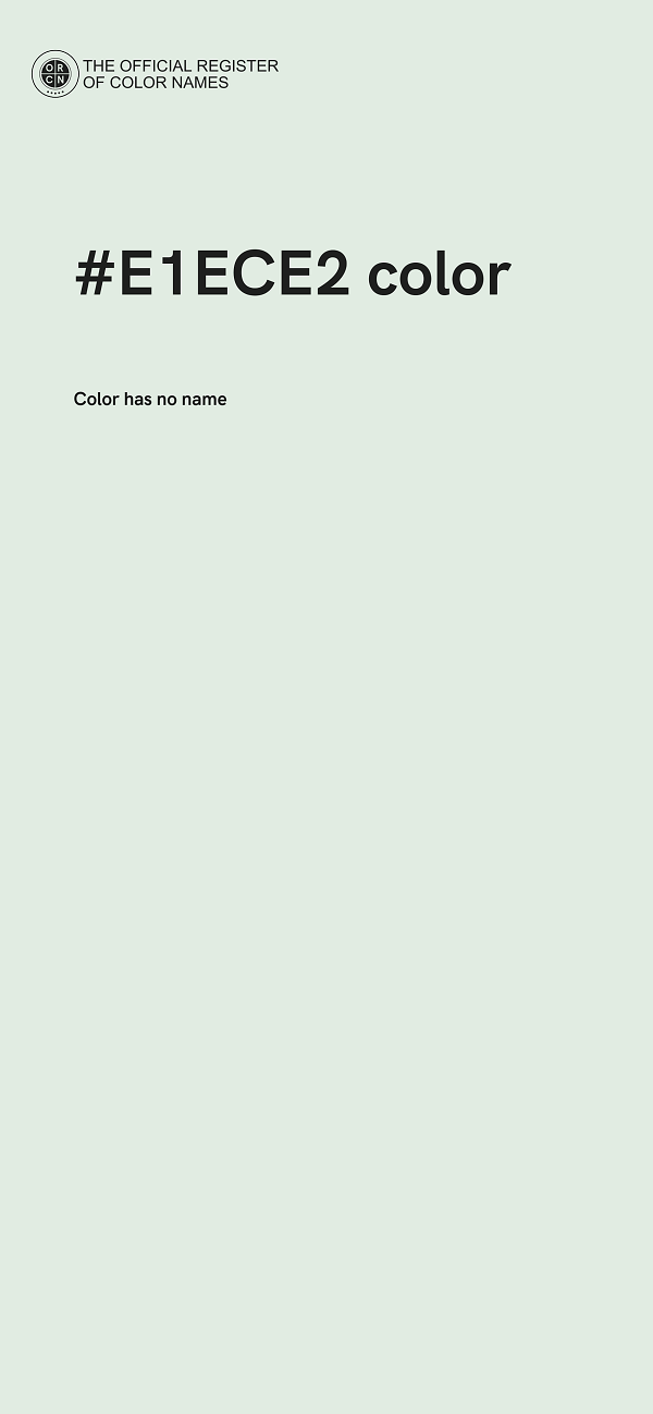 #E1ECE2 color image