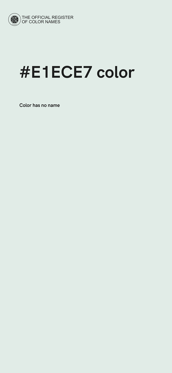 #E1ECE7 color image