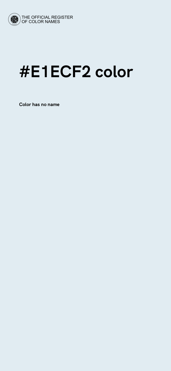 #E1ECF2 color image