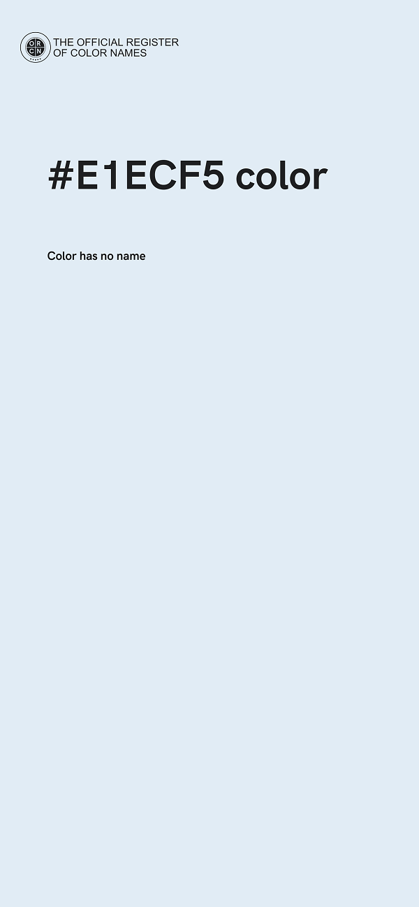 #E1ECF5 color image
