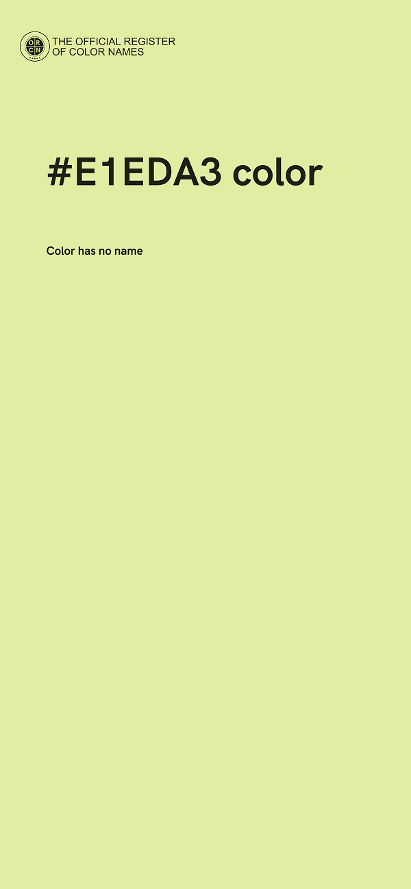 #E1EDA3 color image