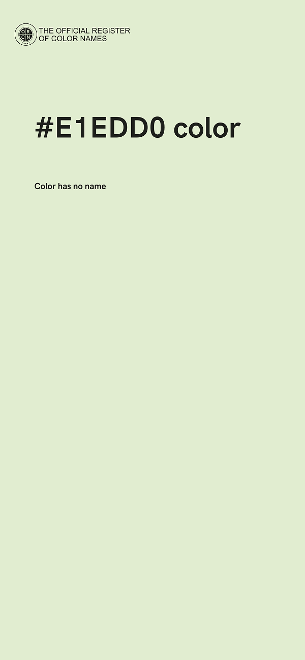 #E1EDD0 color image