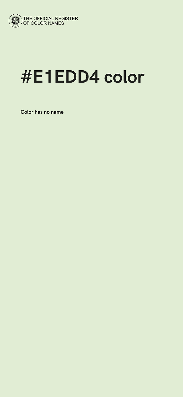 #E1EDD4 color image