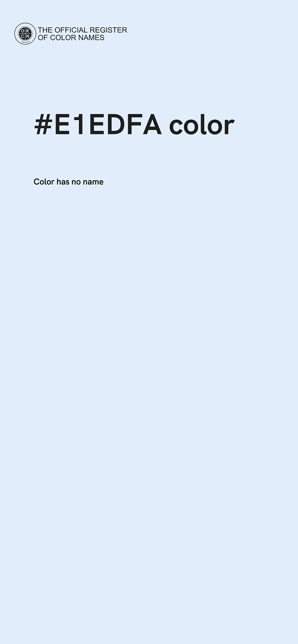 #E1EDFA color image