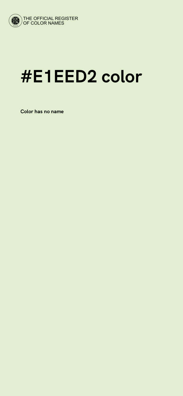#E1EED2 color image