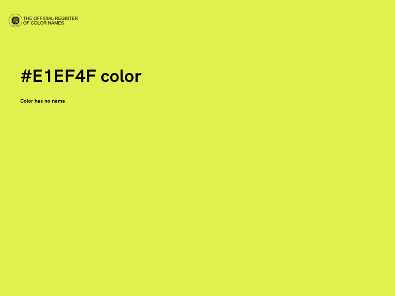 #E1EF4F color image