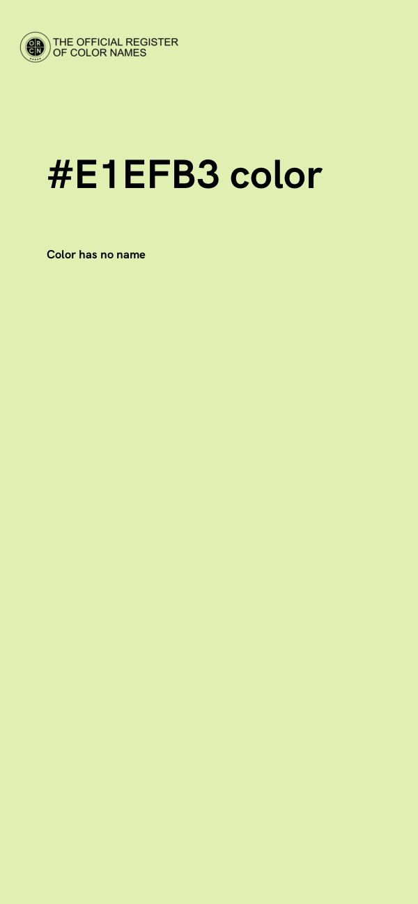 #E1EFB3 color image