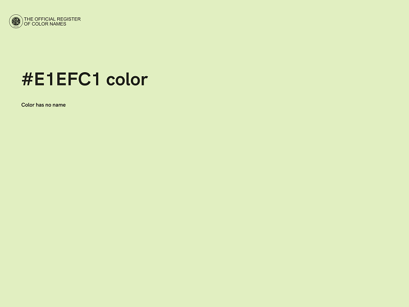 #E1EFC1 color image