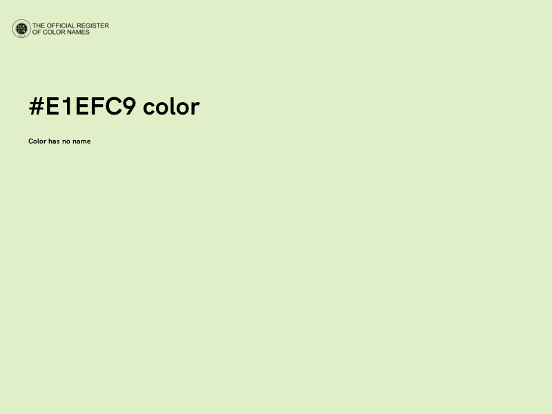 #E1EFC9 color image