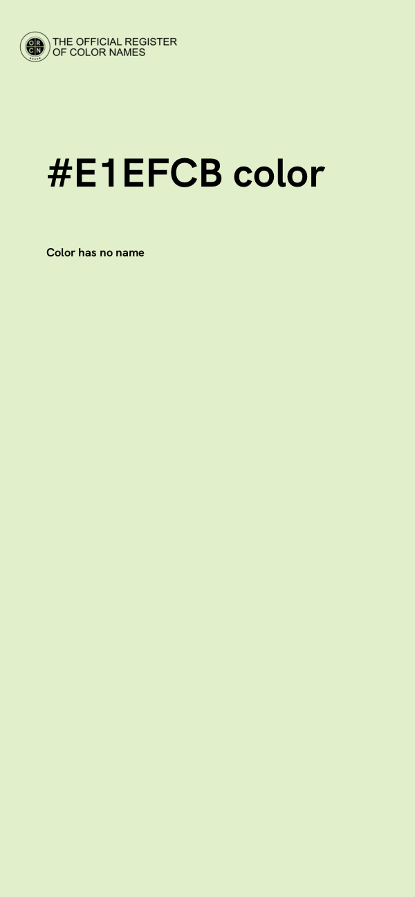 #E1EFCB color image