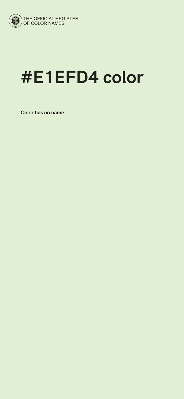 #E1EFD4 color image