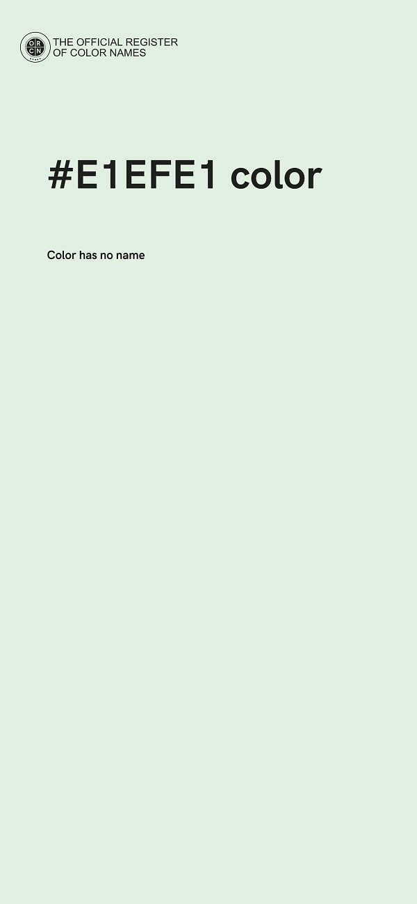 #E1EFE1 color image