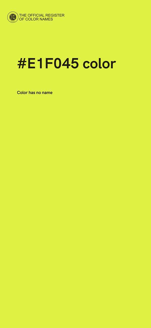 #E1F045 color image