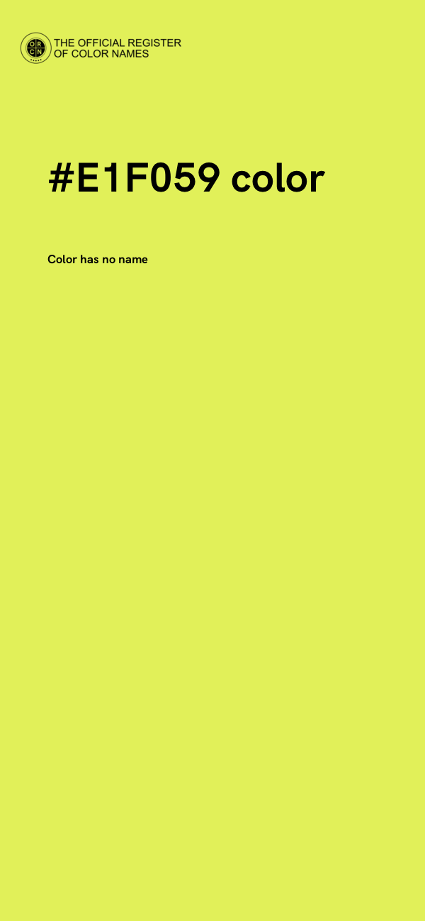 #E1F059 color image