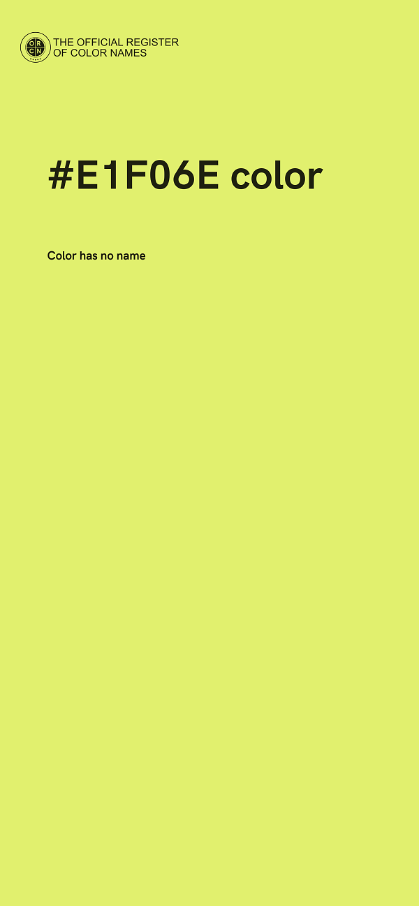 #E1F06E color image
