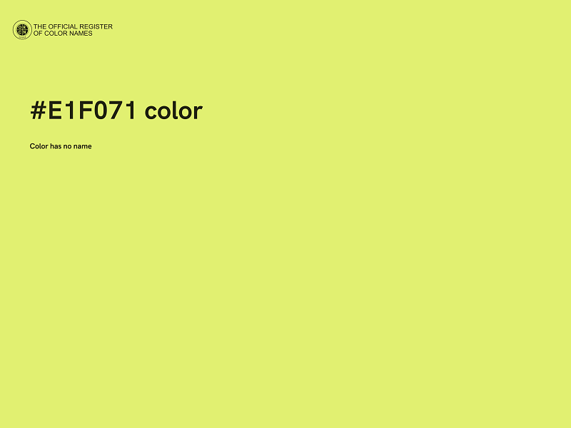 #E1F071 color image