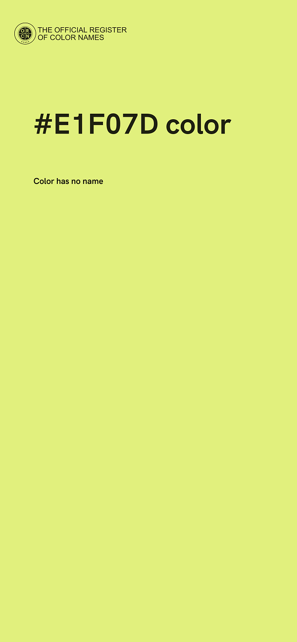 #E1F07D color image