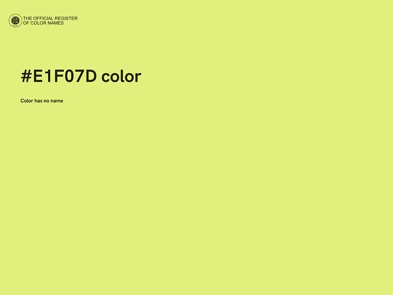 #E1F07D color image