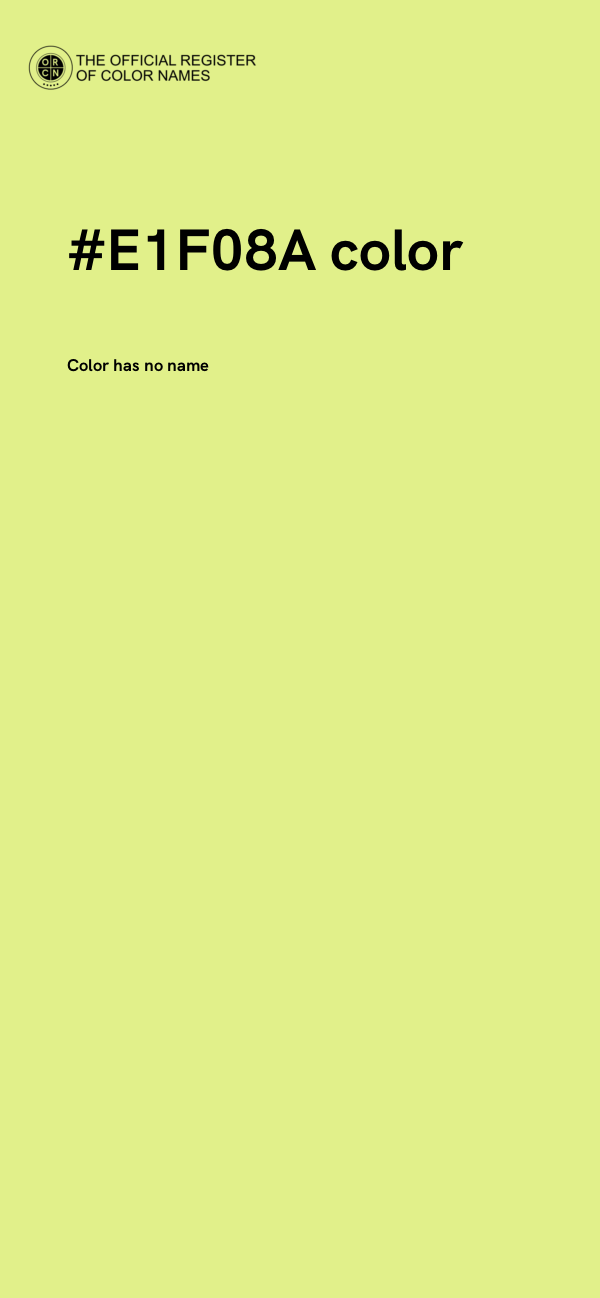 #E1F08A color image