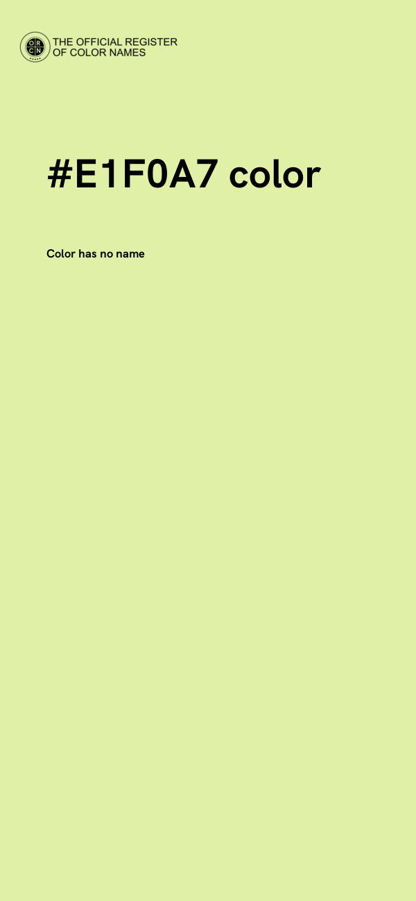 #E1F0A7 color image