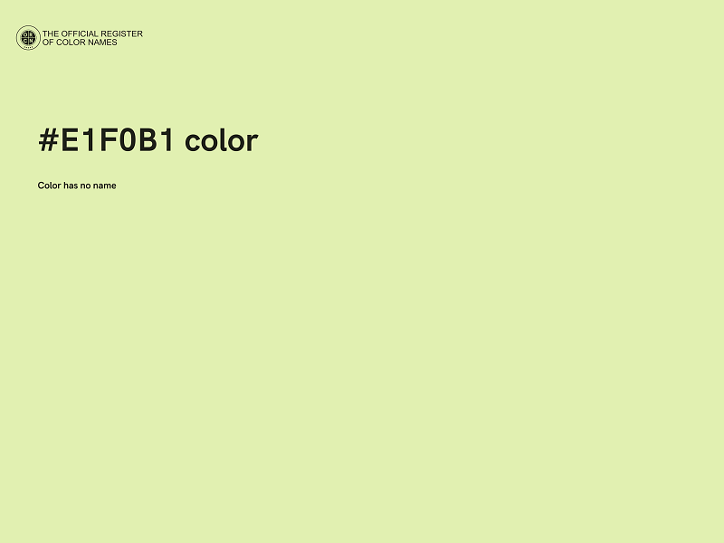 #E1F0B1 color image