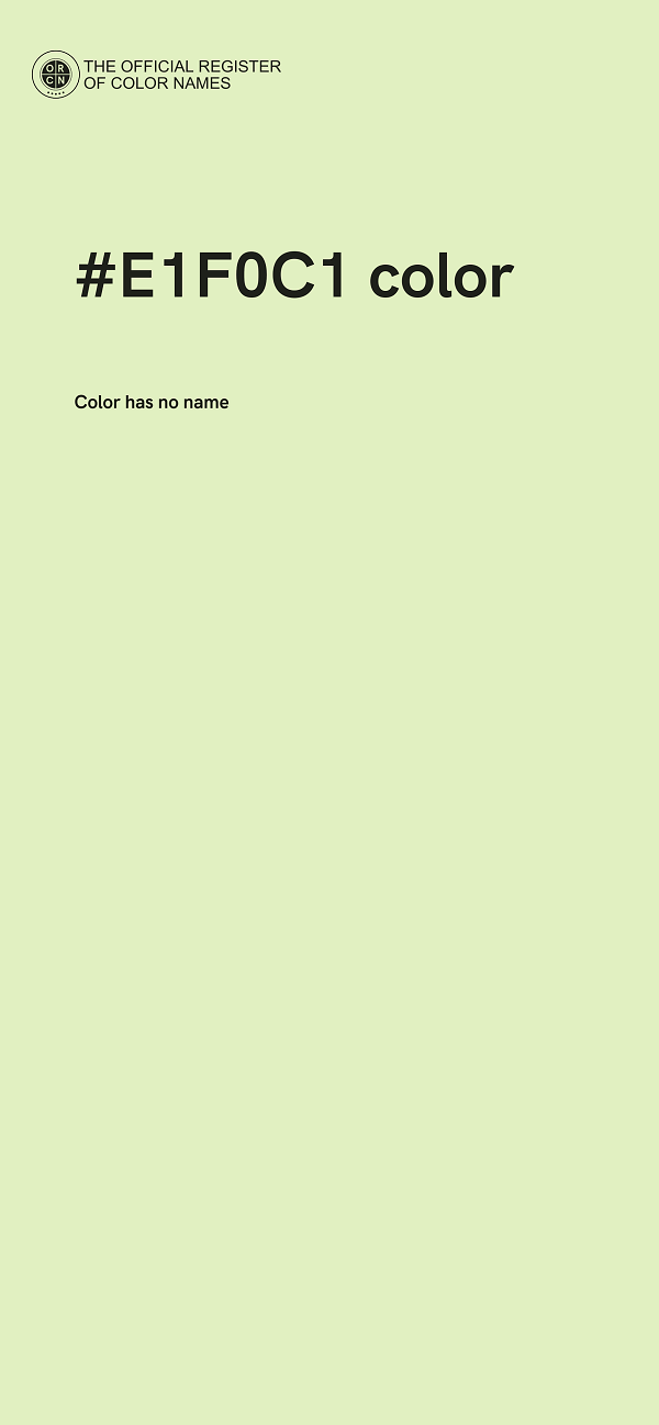 #E1F0C1 color image