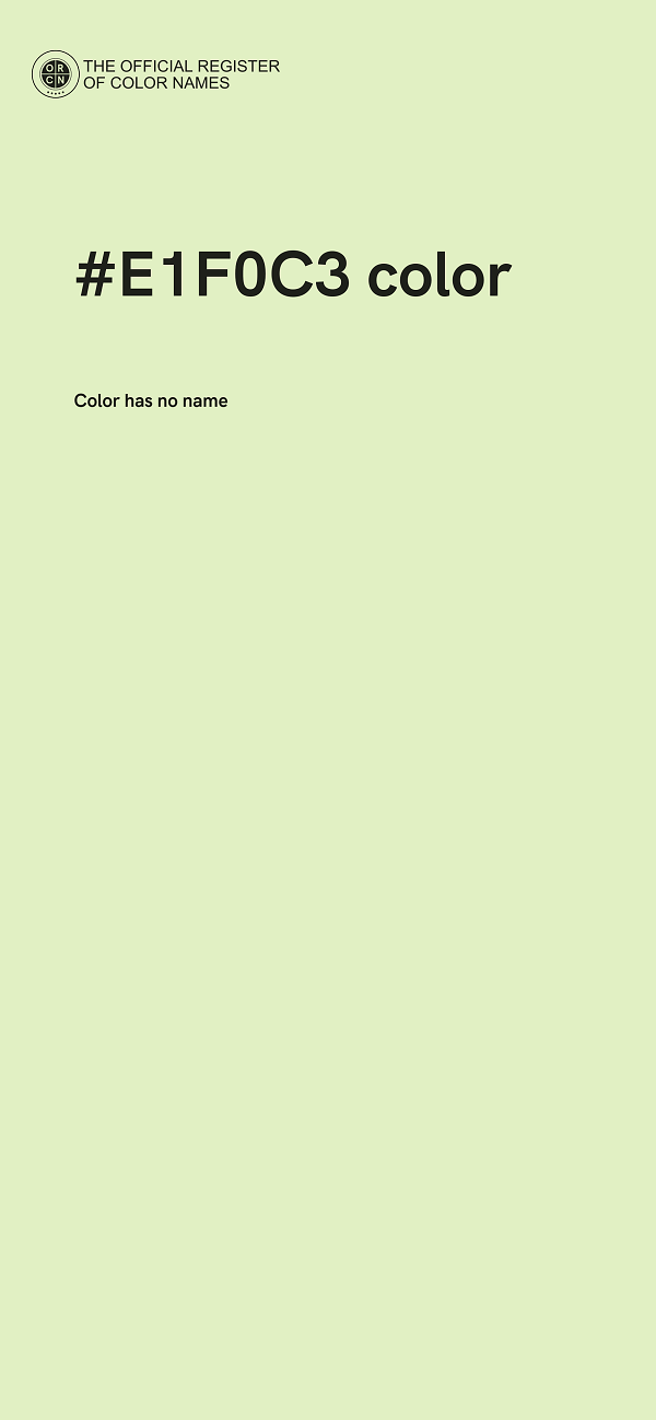 #E1F0C3 color image